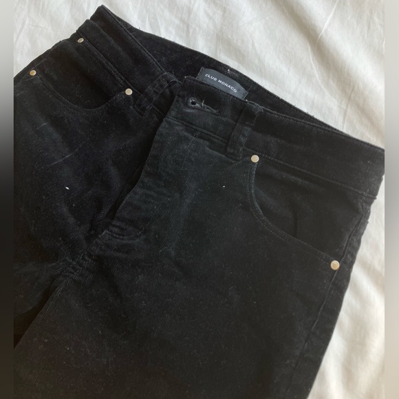 Club Monaco Black Corduroy Pants - size 0 - Picture 4 of 4